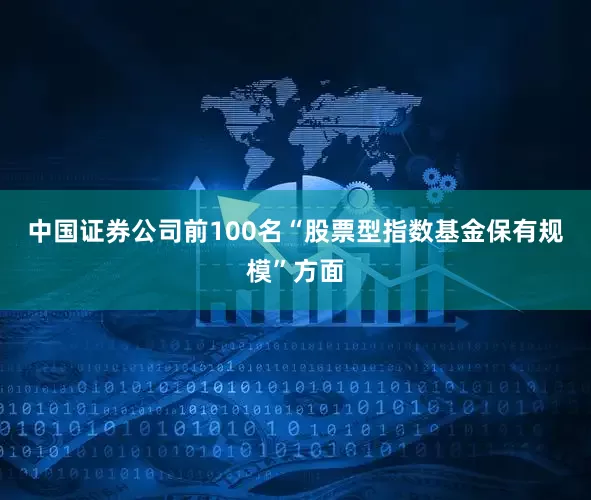 中国证券公司前100名　　“股票型指数基金保有规模”方面